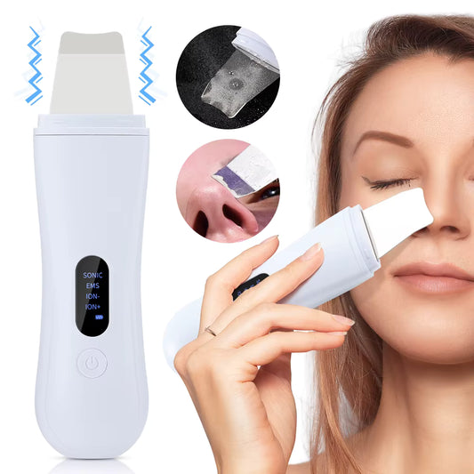 Ultrasonic Skin Scrubber Skin Spatula Ion Deep Face Cleaning